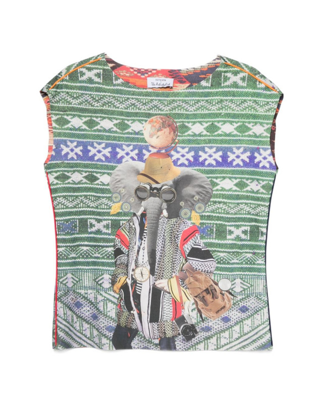 [THE ARTISTYLIST] T-shirts Sleeveless SS26 ELEPHANT SCUBA TOP MLT