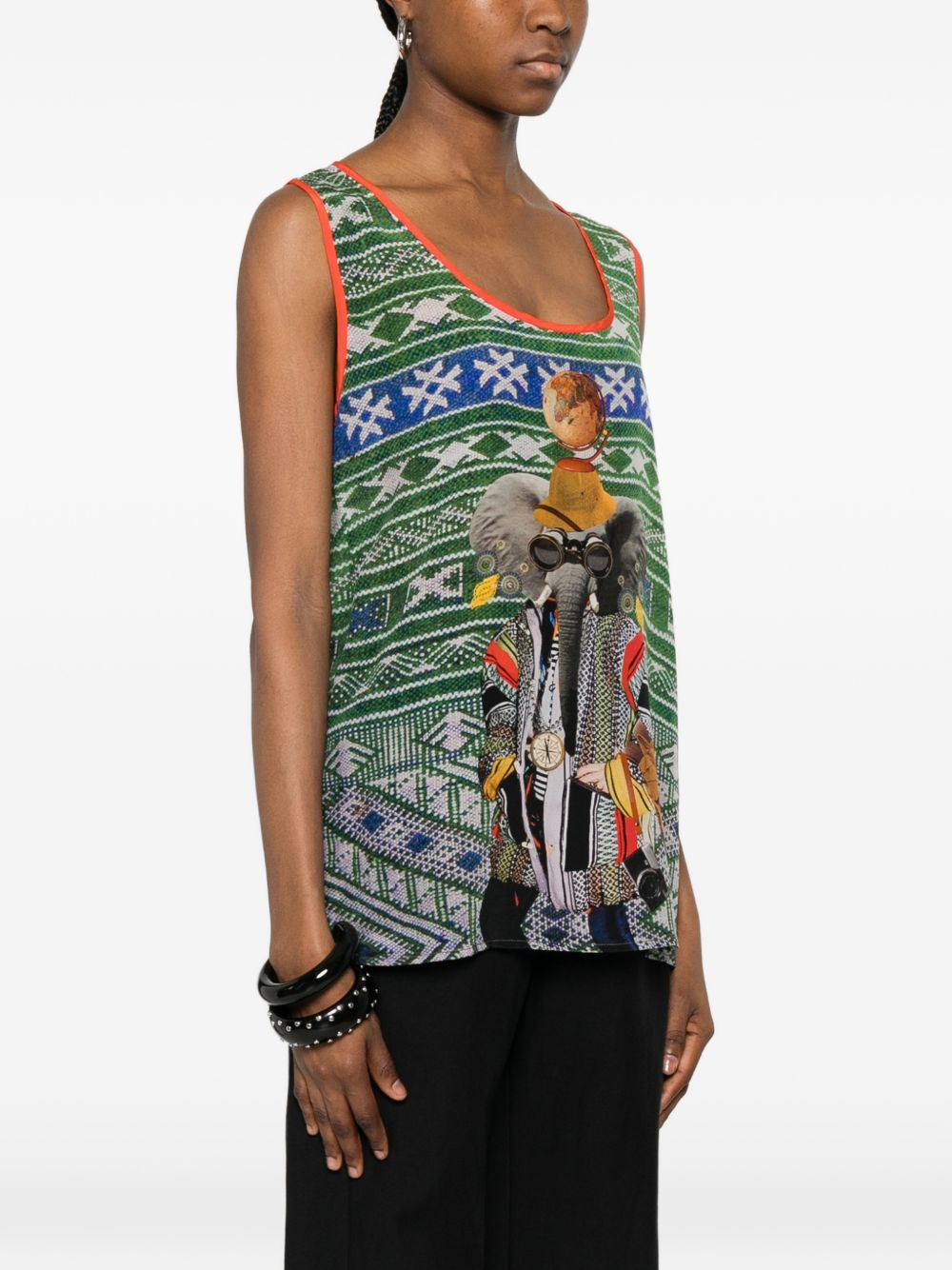 [THE ARTISTYLIST] T-shirts Sleeveless SS26 ELEPHANT TOP MLT