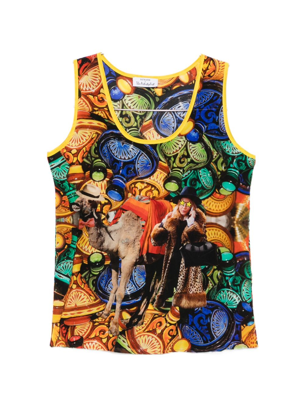 [THE ARTISTYLIST] T-shirts Sleeveless SS26 CAMEL TOP MLT