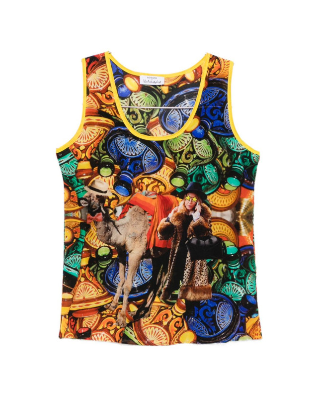[THE ARTISTYLIST] T-shirts Sleeveless SS26 CAMEL TOP MLT