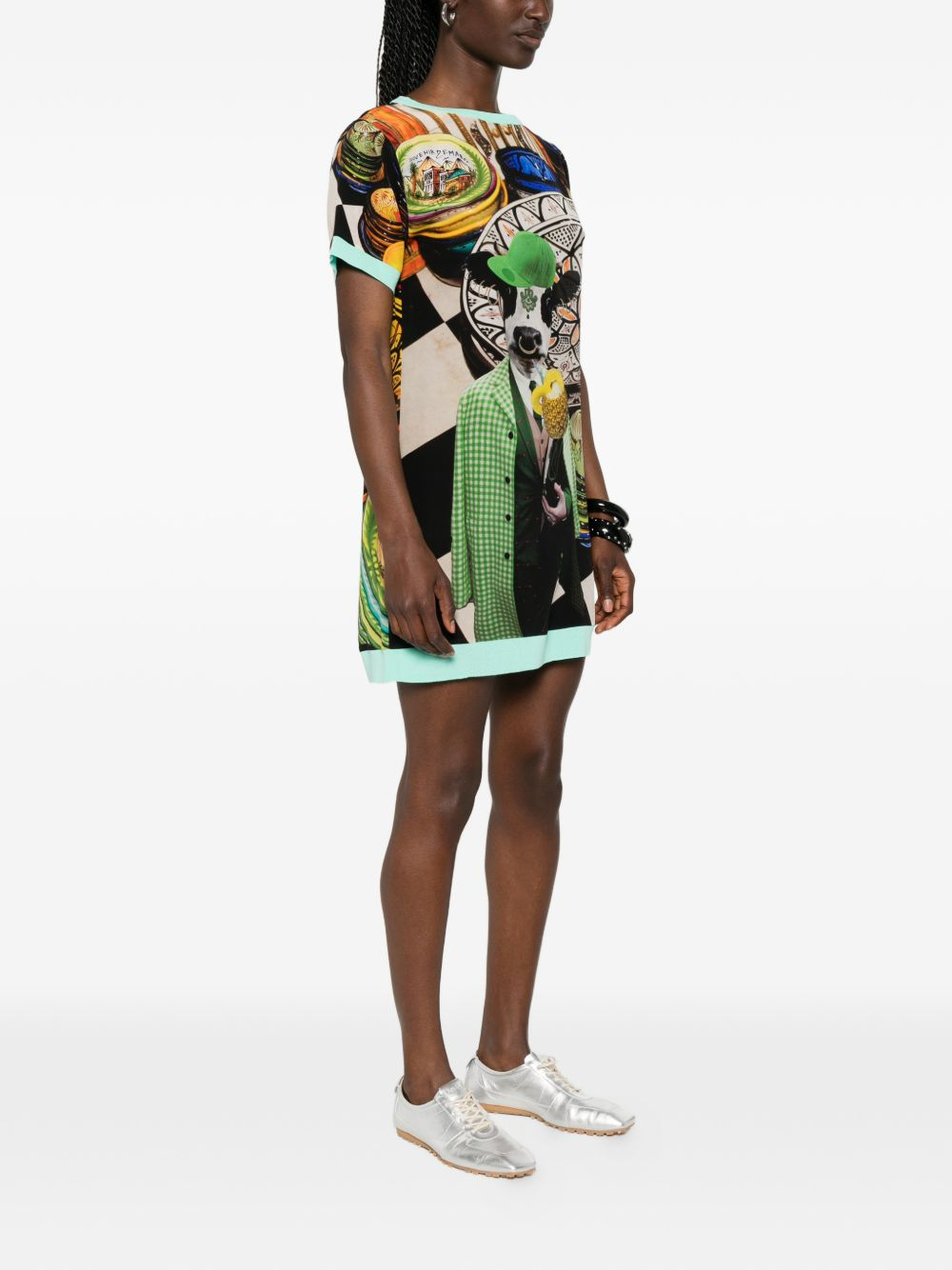 [THE ARTISTYLIST] Short sleeve dress SS26 COW DRESS MLT