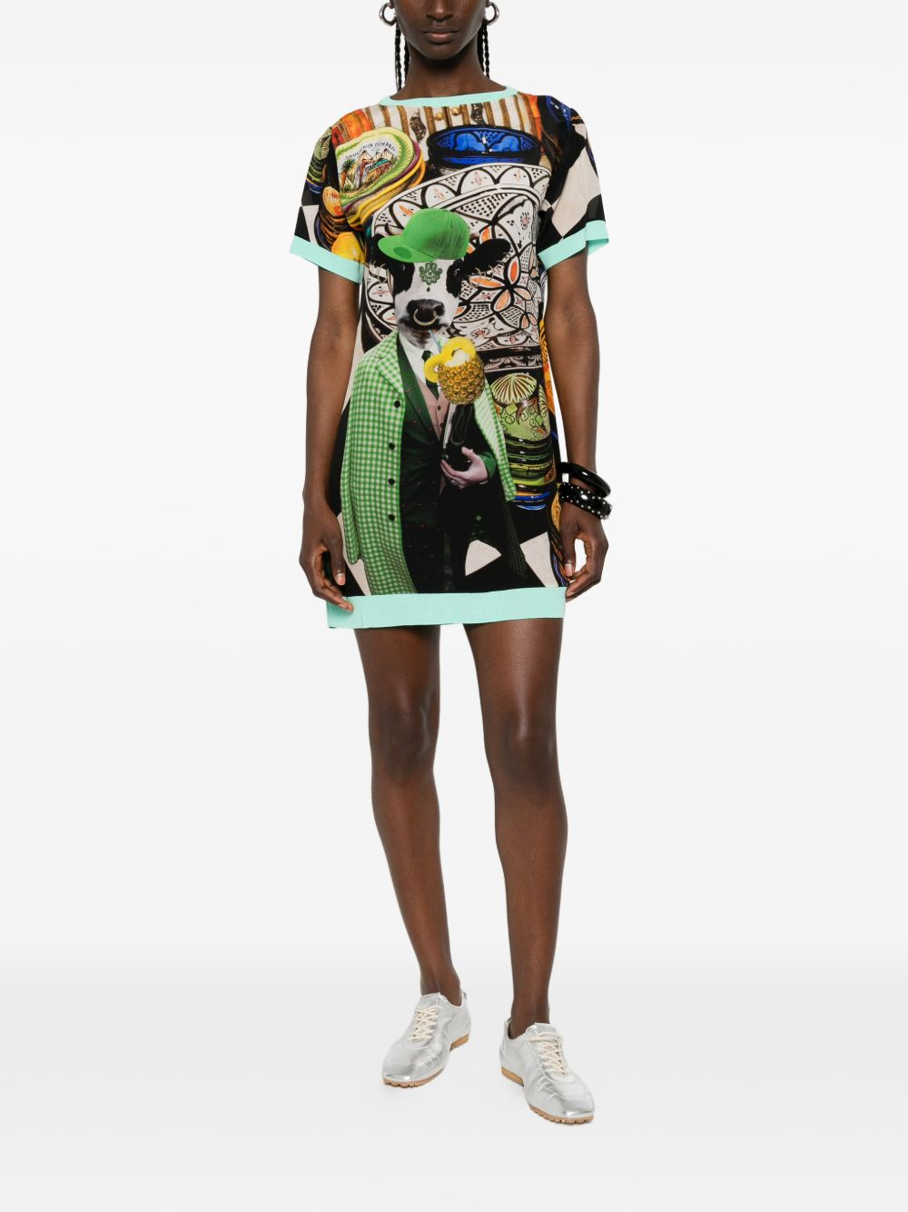 [THE ARTISTYLIST] Short sleeve dress SS26 COW DRESS MLT