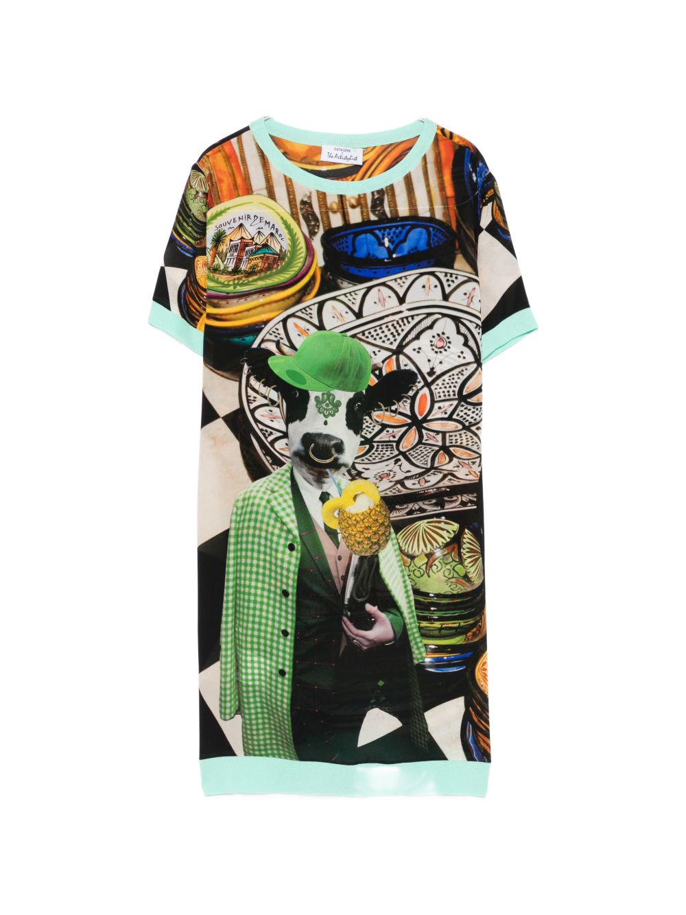 [THE ARTISTYLIST] Short sleeve dress SS26 COW DRESS MLT