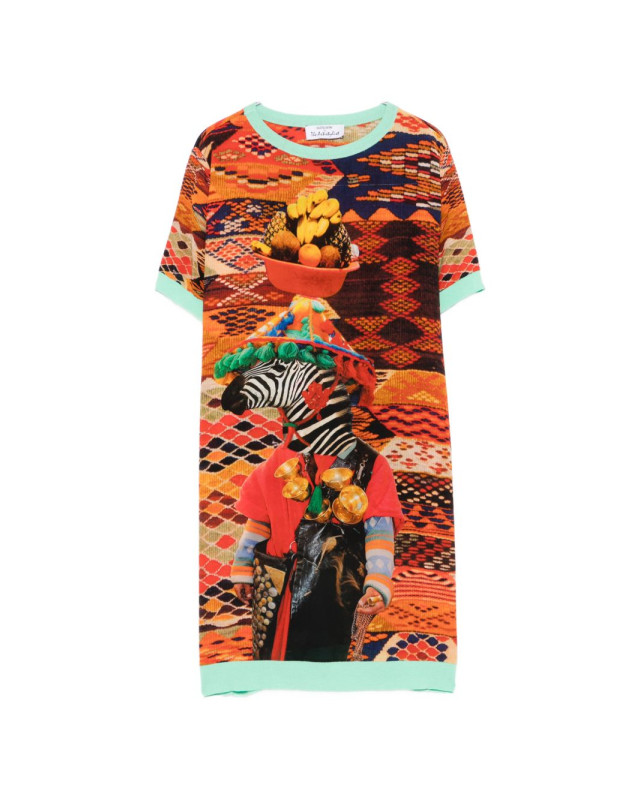 [THE ARTISTYLIST] Short sleeve dress SS26 ZEBRA DRESS MLT