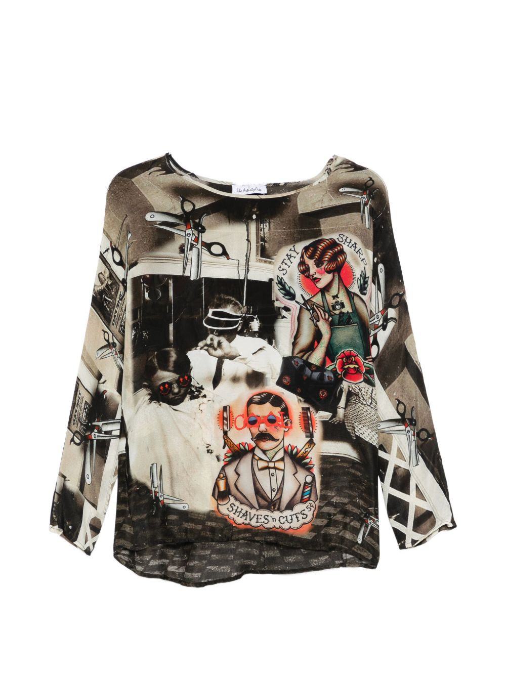 [THE ARTISTYLIST] T-shirts Long Sleeve SS26 BARBER BLOUSE MLT