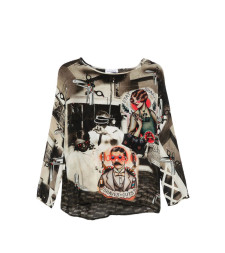 [THE ARTISTYLIST] T-shirts Long Sleeve SS26 BARBER BLOUSE MLT
