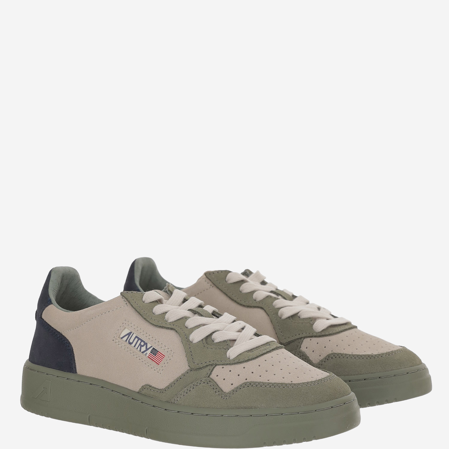 [AUTRY] Sneakers FW26 AULMTS42TRICSUEDESMOKEGRNSPACE