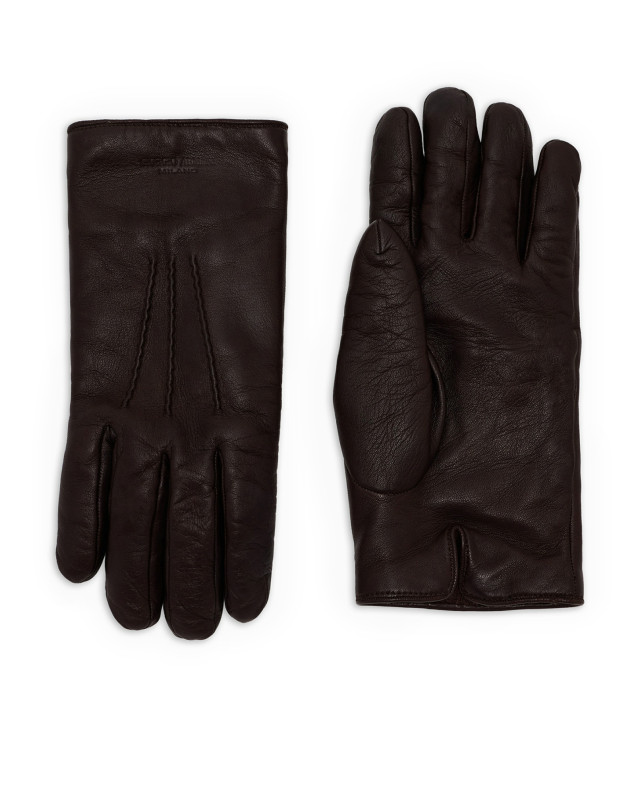 [Giorgio Armani] Gloves FW26 7441332F20300059 BROWN MORO