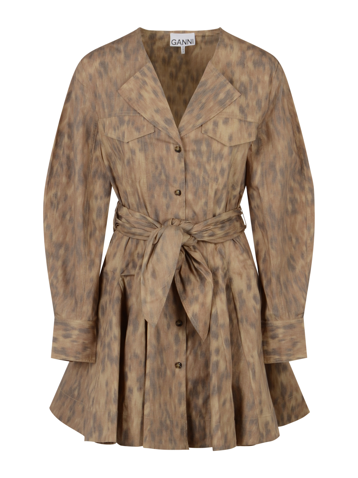 [GANNI] Long sleeve dress SS26 A1030478ZZT