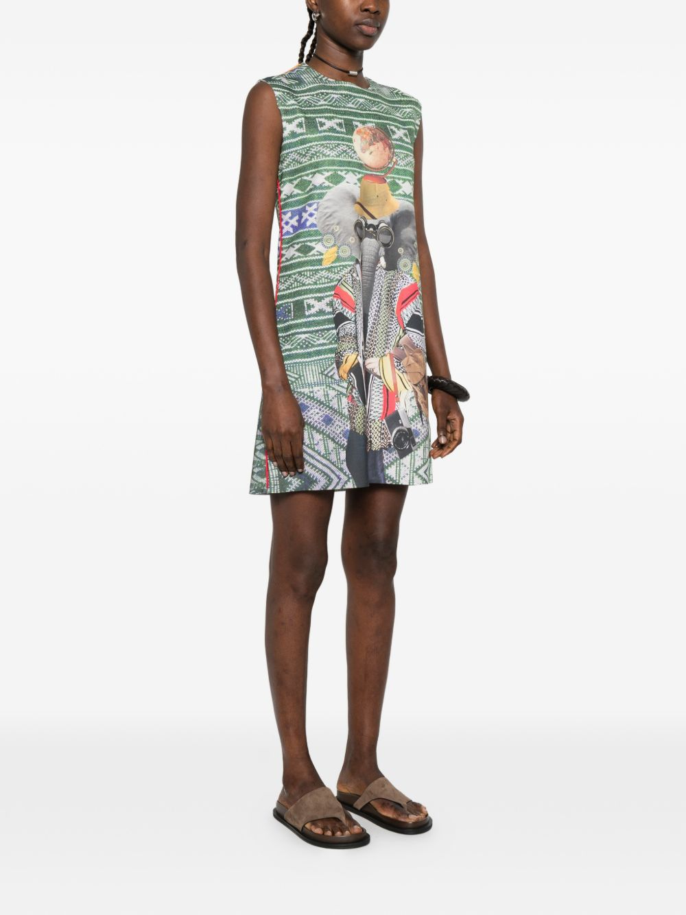 [THE ARTISTYLIST] Sleeveless dress SS26 ELEPHANT SCUBA DRESS MLT