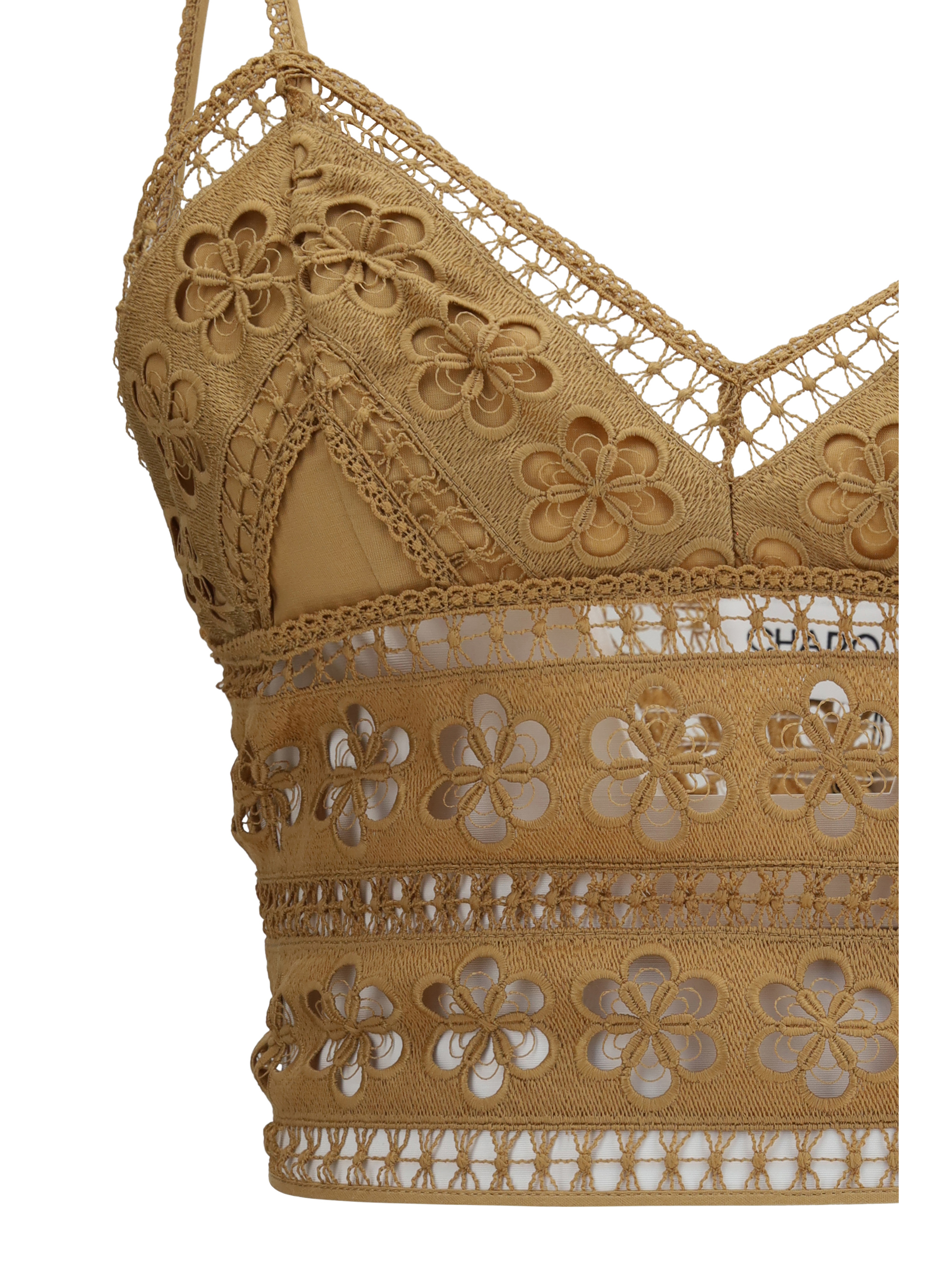 Melie Top in cotton voile and embroidered lace