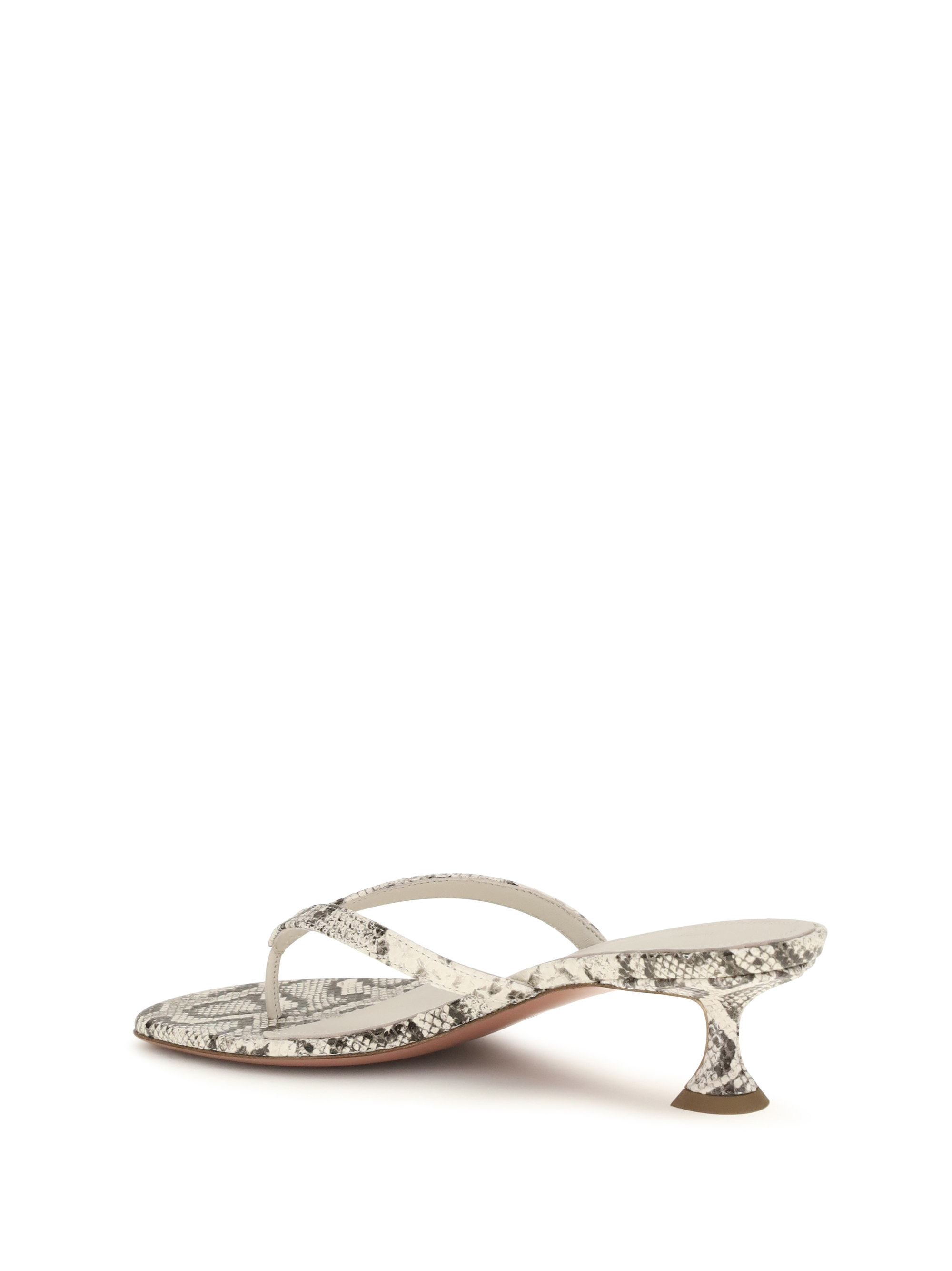 Snake-print Juliette Thong Sandals