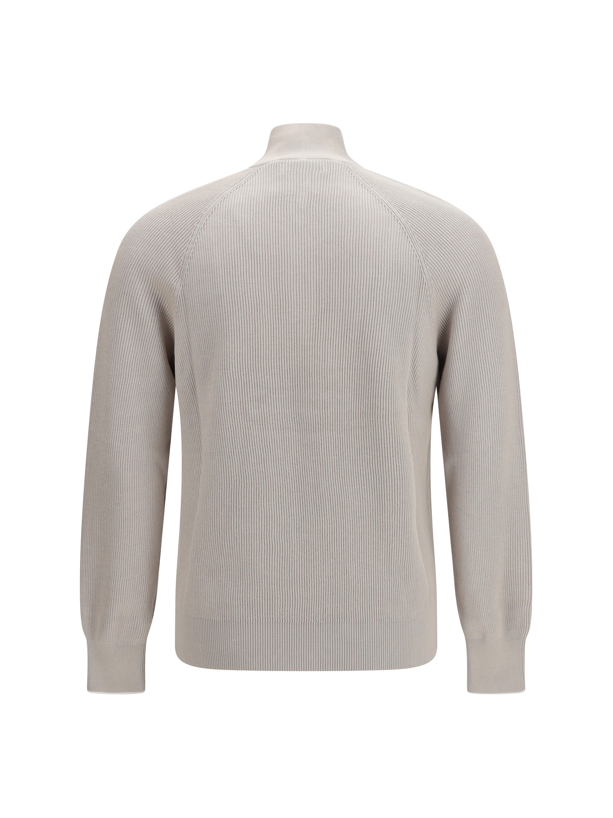 Cotton Sweater with a high neckline