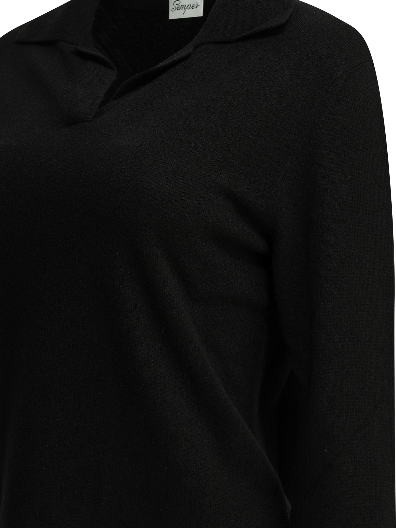 [Semper] Knitwear FW26 WMNPOLOCASHNERO