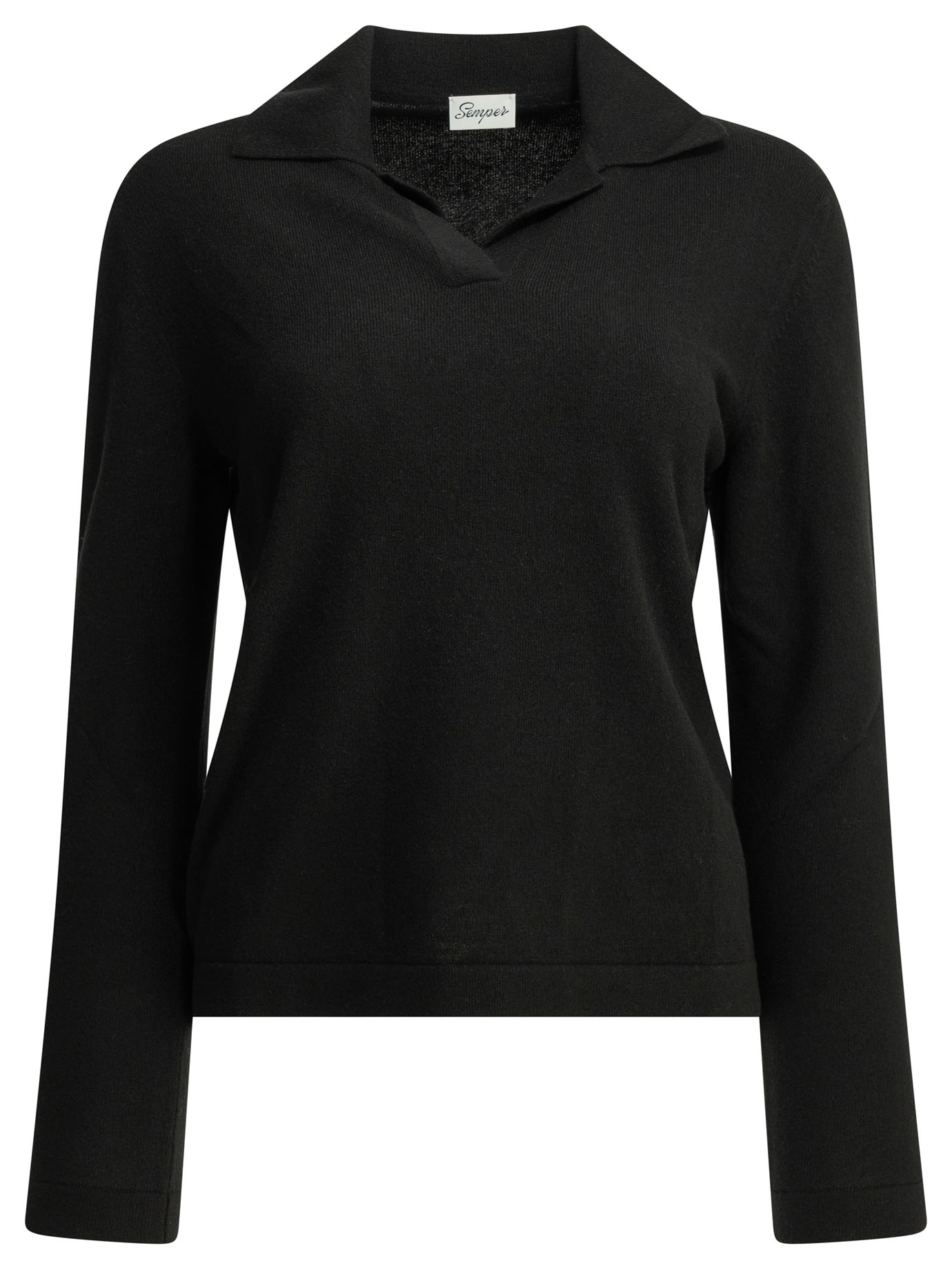 [Semper] Knitwear FW26 WMNPOLOCASHNERO