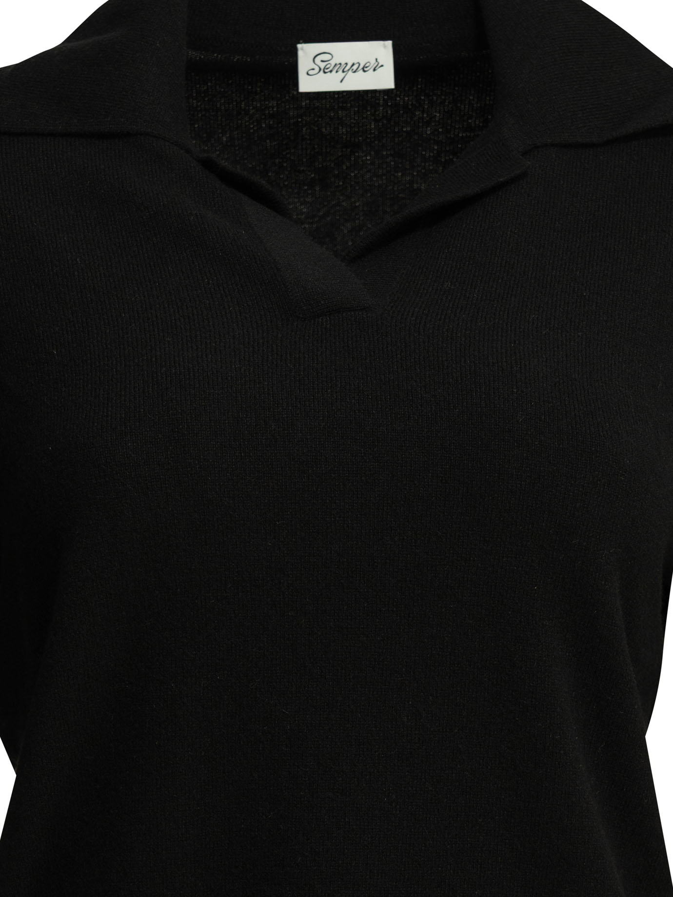 [Semper] Knitwear FW26 WMNPOLOCASHNERO