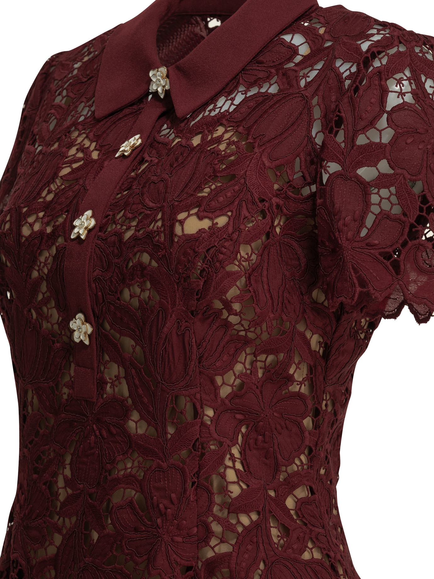 [Self-portrait] Dress FW26 PF26-111SA-BUBURGUNDY