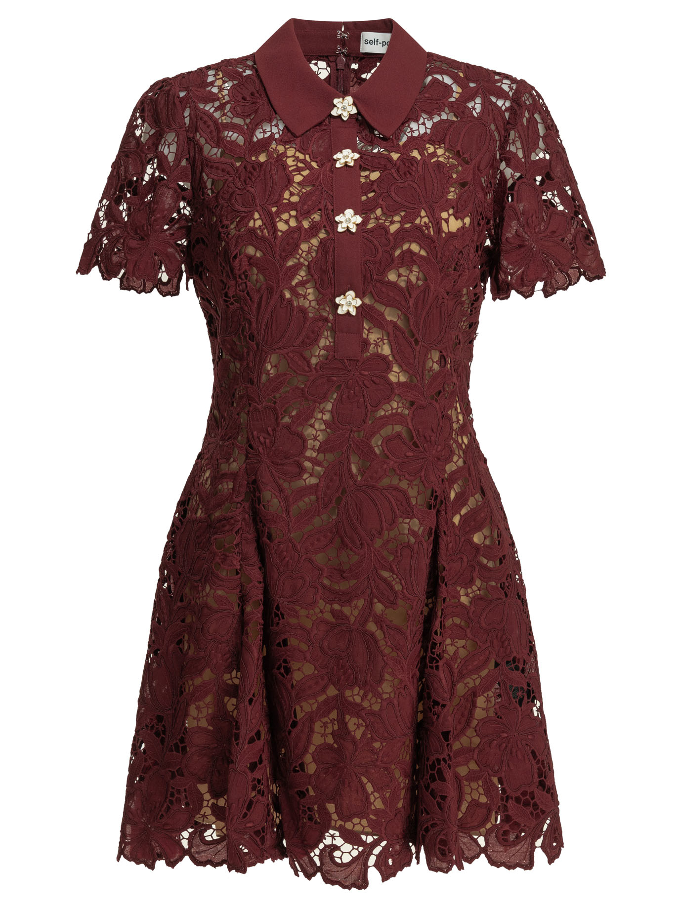 [Self-portrait] Dress FW26 PF26-111SA-BUBURGUNDY