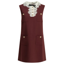 [Self-portrait] Sleeveless dress FW26 PF26-001SB-BUBURGUNDY