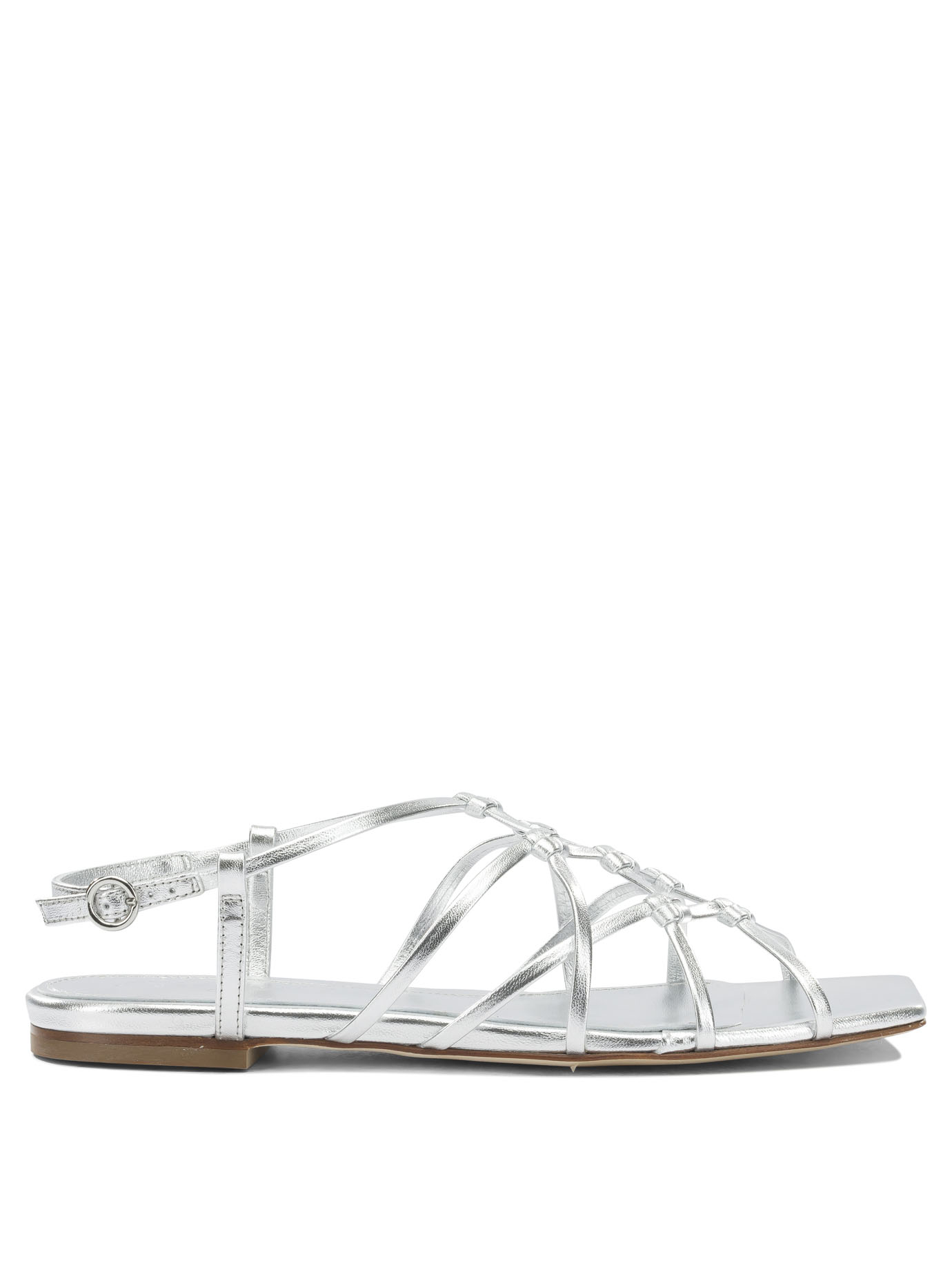 [Aeyde] Sandals FW26 ANISALAMINATED NAPPA LEATHERSILVER