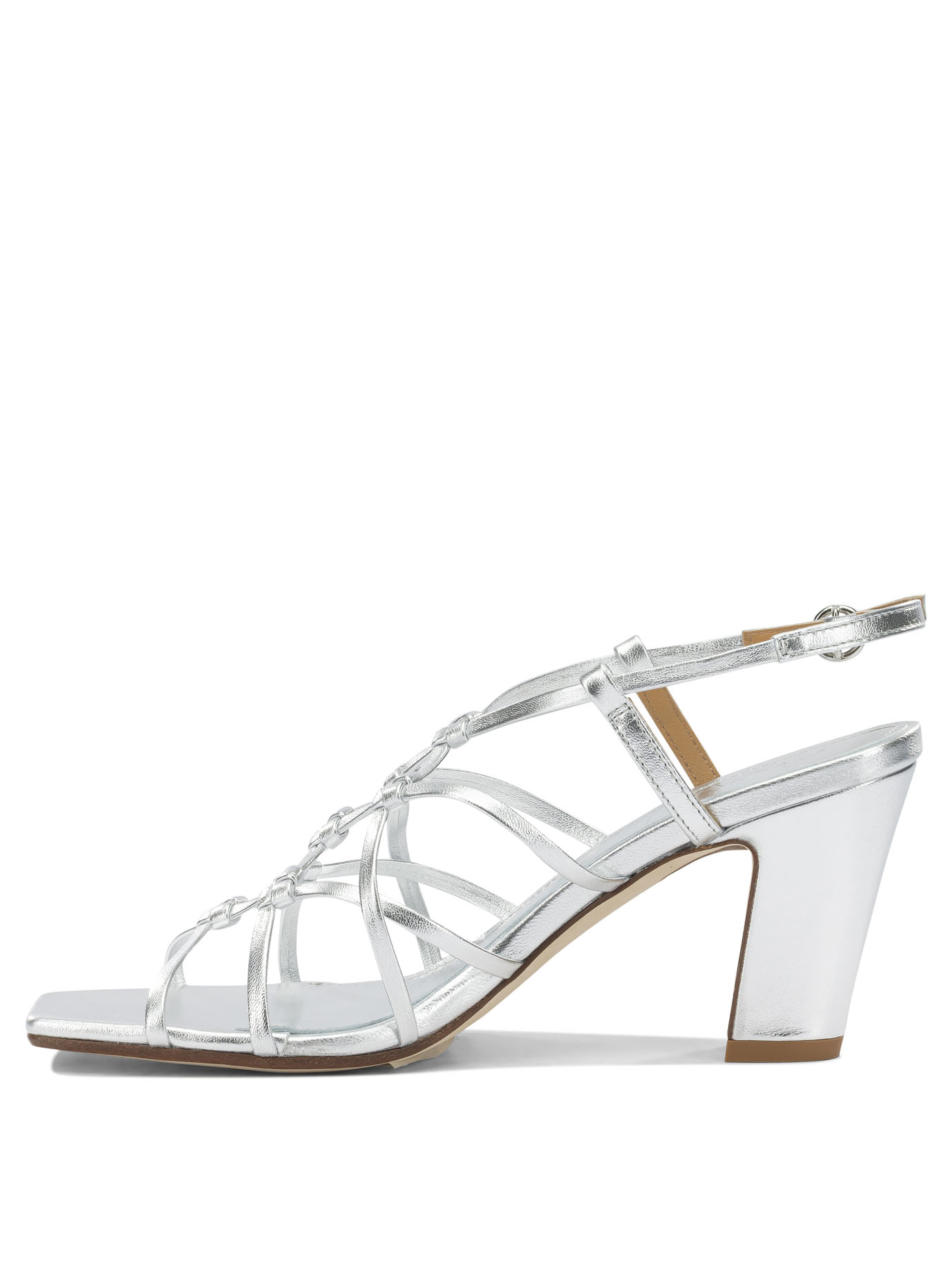 [Aeyde] Sandals FW26 ACACIALAMINATED NAPPA LEATHERSILVER