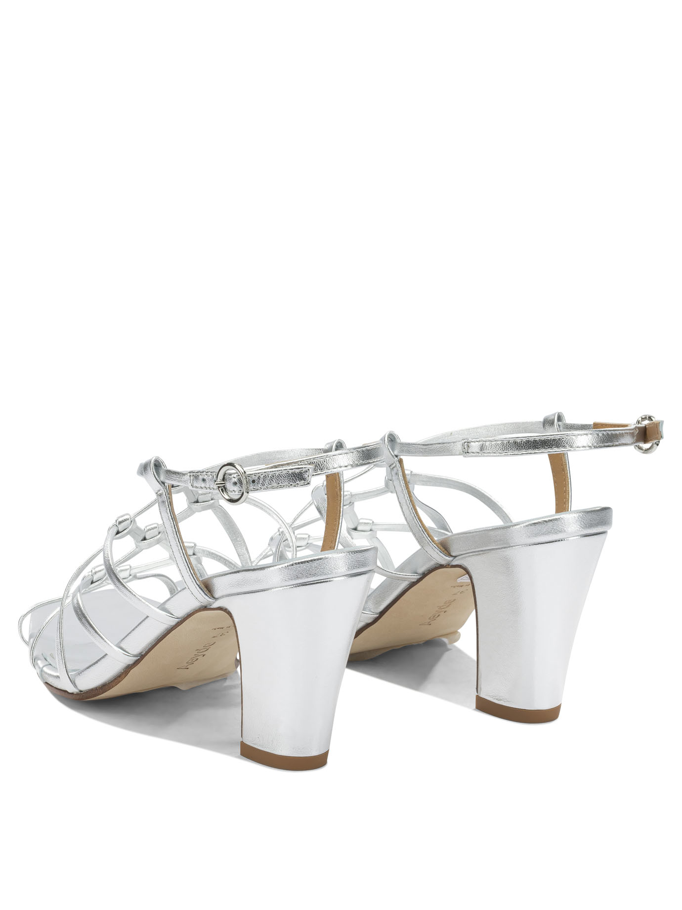 [Aeyde] Sandals FW26 ACACIALAMINATED NAPPA LEATHERSILVER