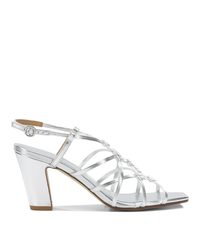 [Aeyde] Sandals FW26 ACACIALAMINATED NAPPA LEATHERSILVER