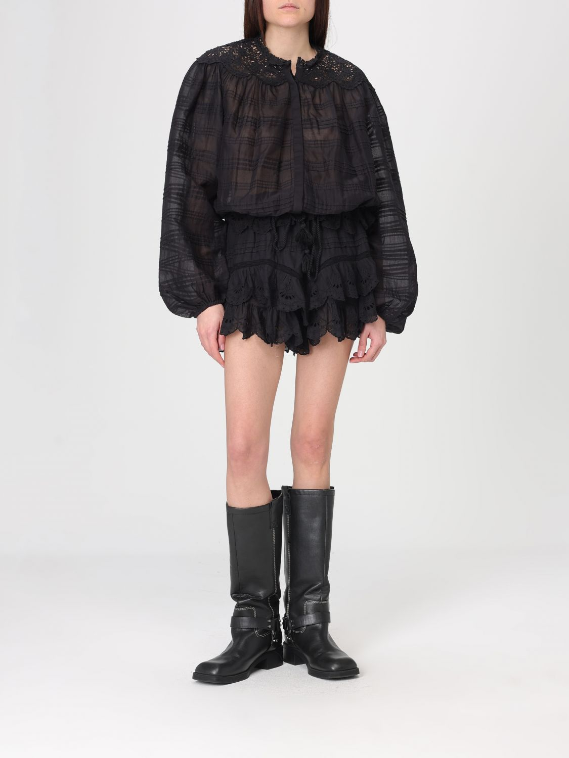 [Isabel Marant Etoile] Shirts Long Sleeve SS26 HT0767FAD1J05E 01BK