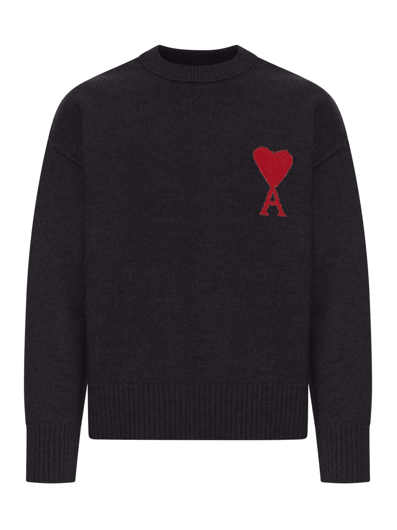 [Ami Paris] Knitwear FW26 UKS838018009 NOIR ROUGE