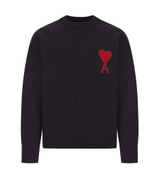[Ami Paris] Knitwear FW26 UKS838018009 NOIR ROUGE