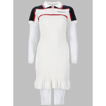 [Casablanca] Short sleeve dress FW26 W-PF26-KW-1570_01WHITE/NAVY