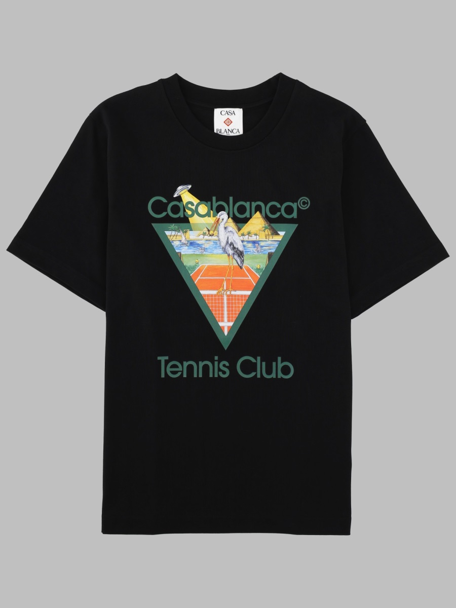 [Casablanca] T-shirts Short Sleeve FW26 M-PF26-JTS-001_19TENNISCLUBTRIANGLE