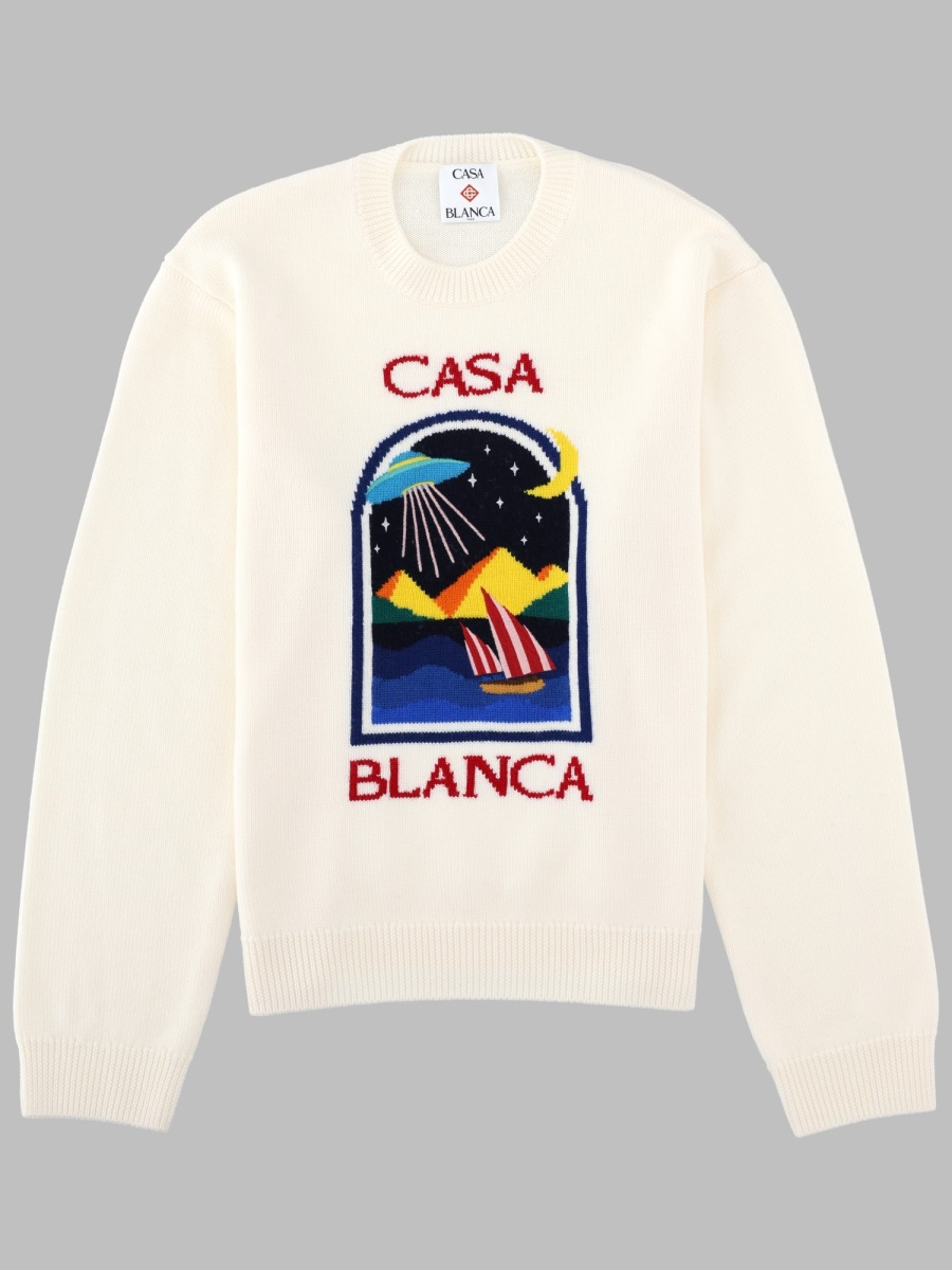[Casablanca] Knitwear FW26 M-PF26-KW-1431_01PYRAMIDABDUCTION