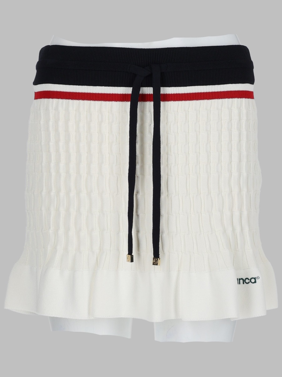 [Casablanca] Mini skirt FW26 W-PF26-KW-1248_01WHITE/NAVY