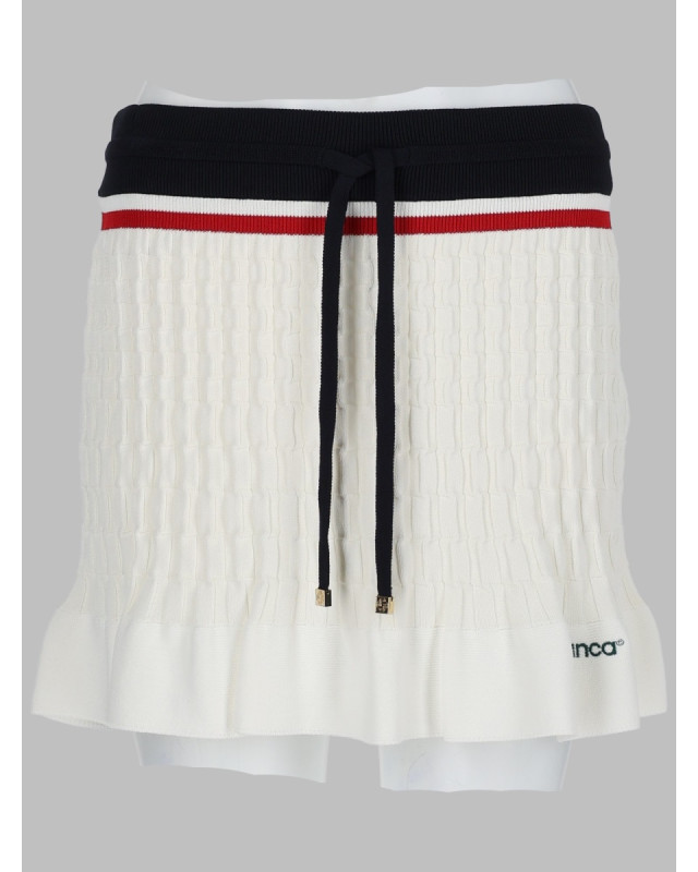 [Casablanca] Mini skirt FW26 W-PF26-KW-1248_01WHITE/NAVY