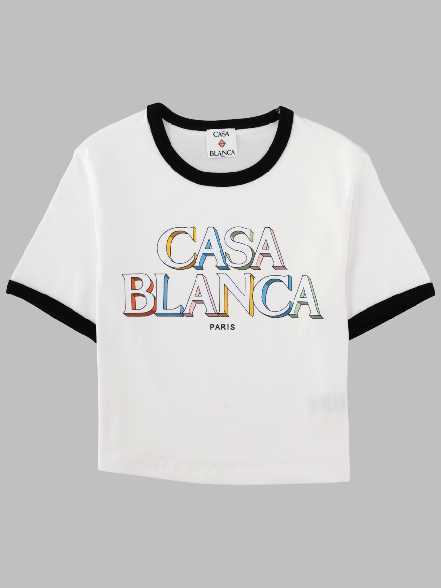 [Casablanca] T-shirts Short Sleeve FW26 W-PF26-JTS-010_023DSTACKEDLOGO
