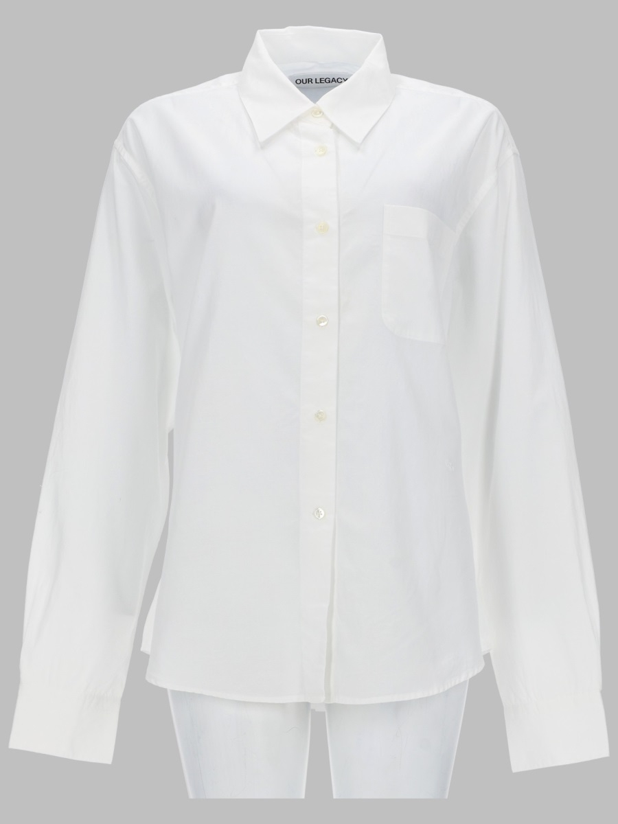 [Our Legacy] Shirts Long Sleeve FW26 W2262FL_WHITELIQUIDPOPLIN
