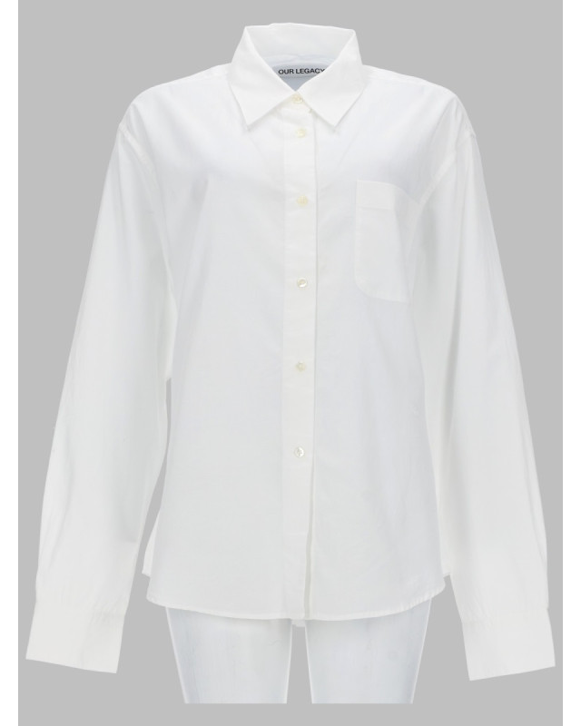 [Our Legacy] Shirts Long Sleeve FW26 W2262FL_WHITELIQUIDPOPLIN