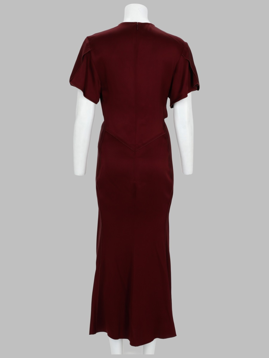 [VICTORIA BECKHAM] Short sleeve dress FW26 1226WDR005195D_BURGUNDY
