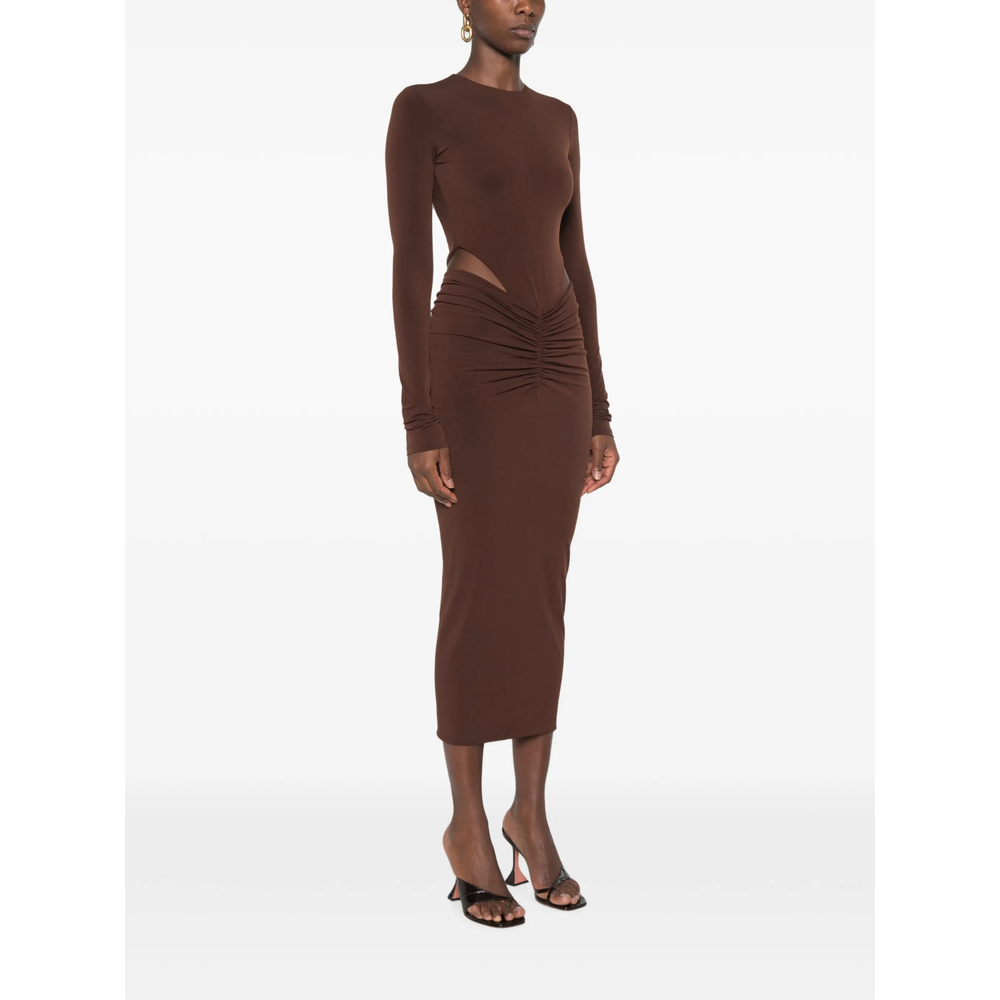 [THE ANDAMANE] Long sleeve dress FW26 T200165A TJP199 DKBRO
