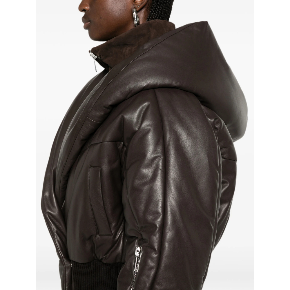 [The Attico] Leather Jacket FW26 261WCB00127 LBT169AA 204