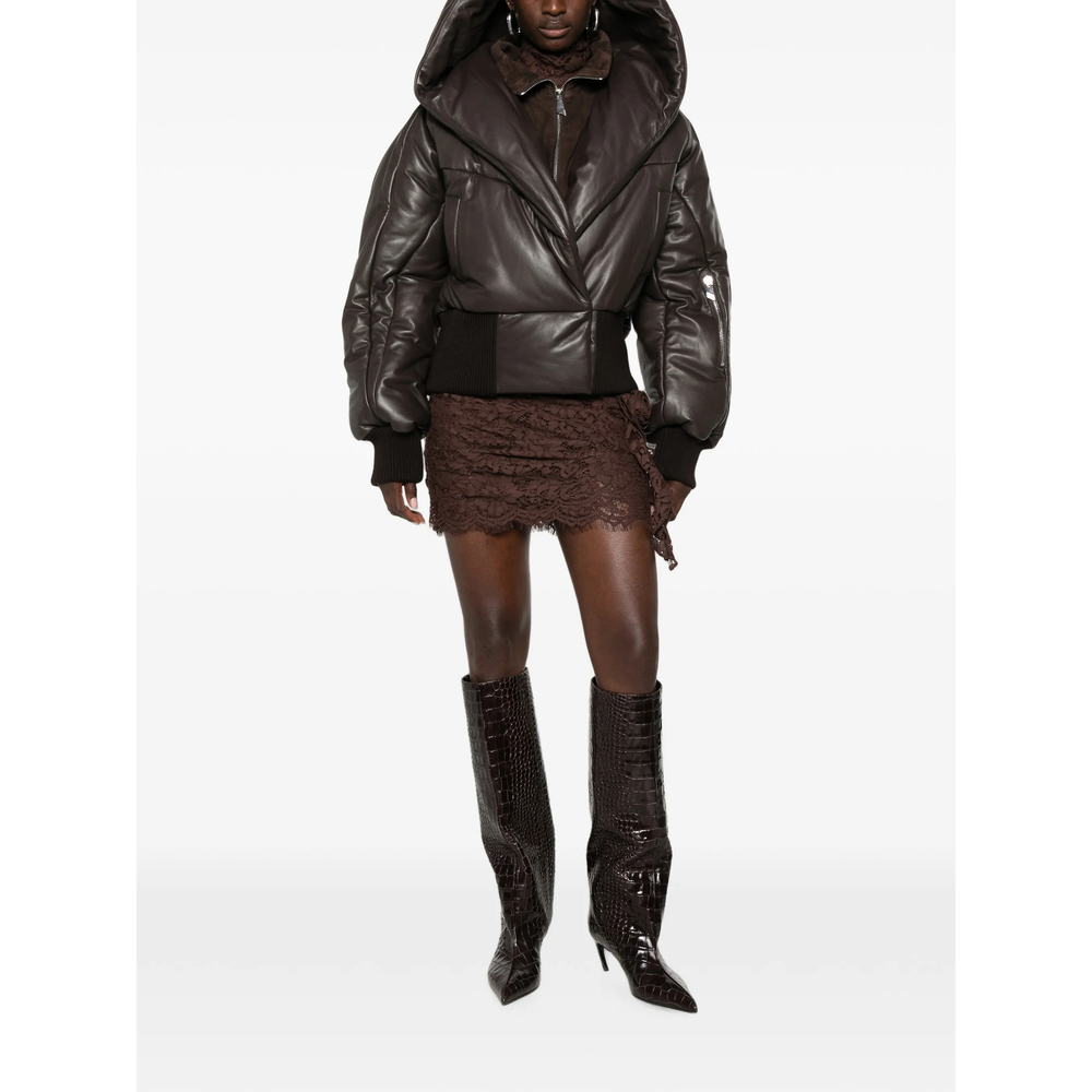 [The Attico] Leather Jacket FW26 261WCB00127 LBT169AA 204