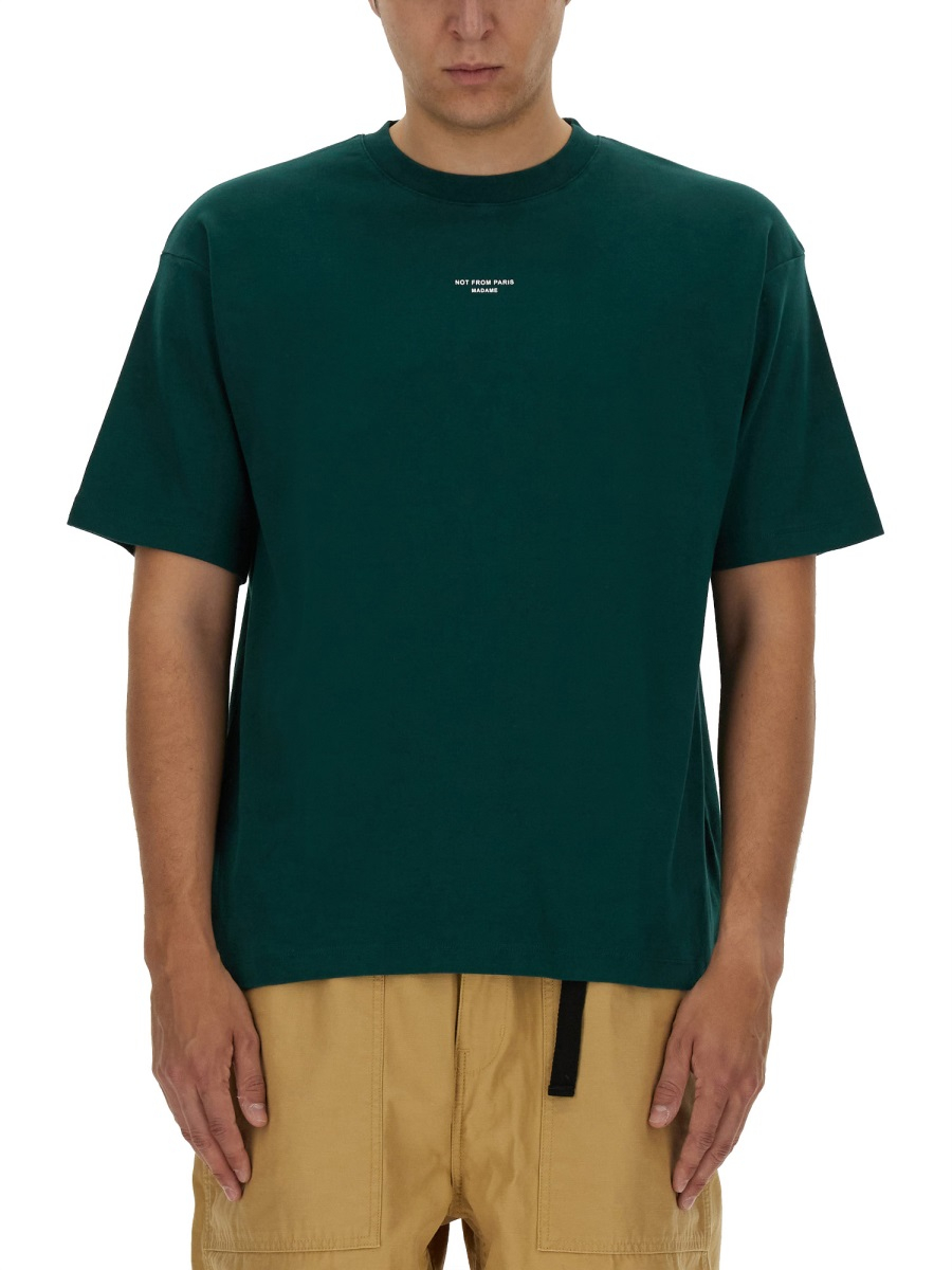 [DROLE DE MONSIEUR] T-shirts Short Sleeve FW26 TS202_CO002DARKGREEN