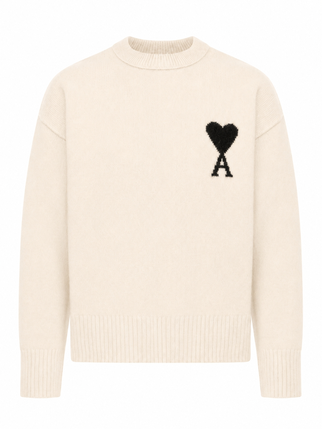 [Ami Paris] Knitwear FW26 UKS838018151 ECRU NOIR