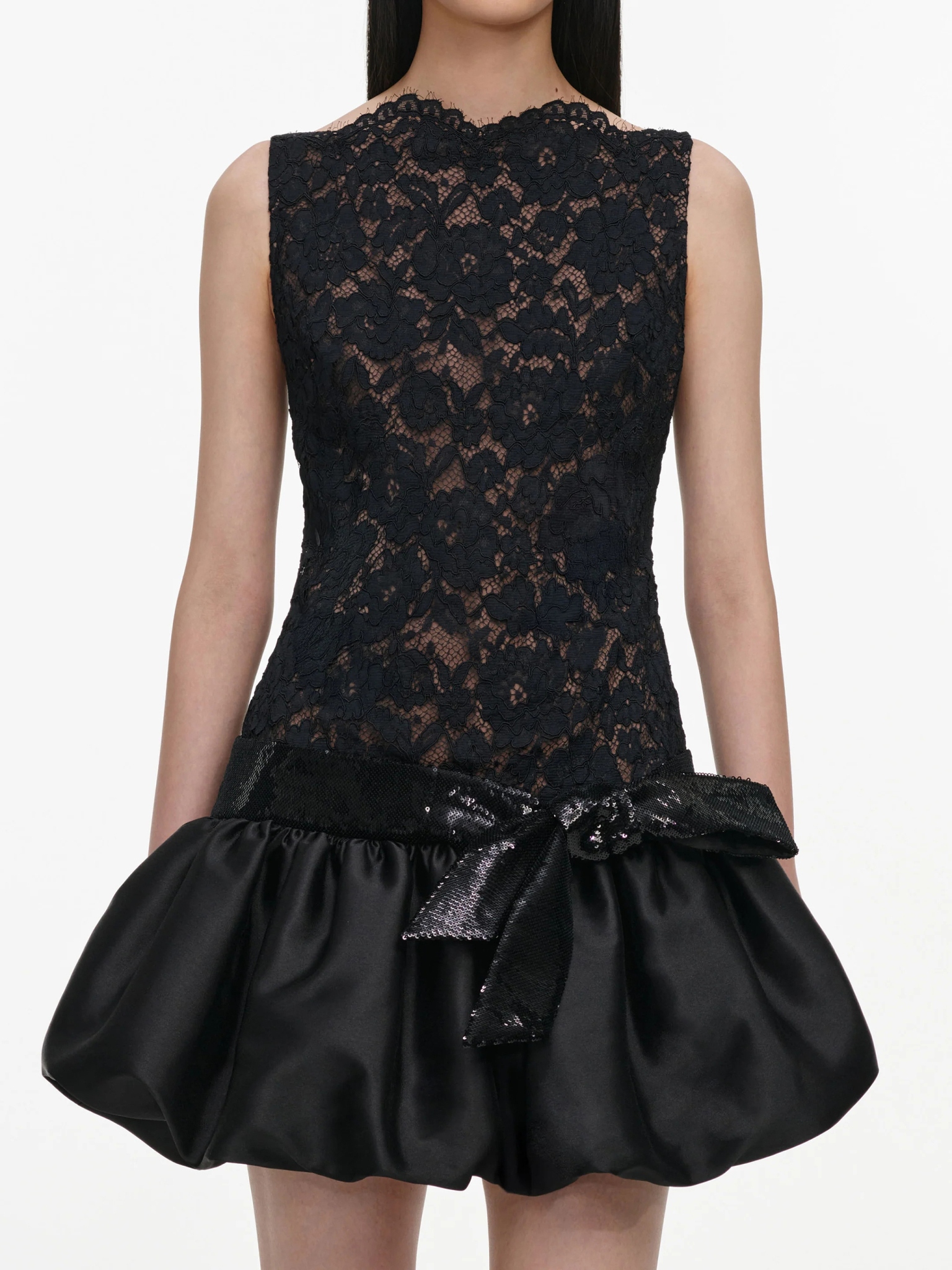 [SELF PORTRAIT] Sleeveless dress FW26 AW26013SBBLACK