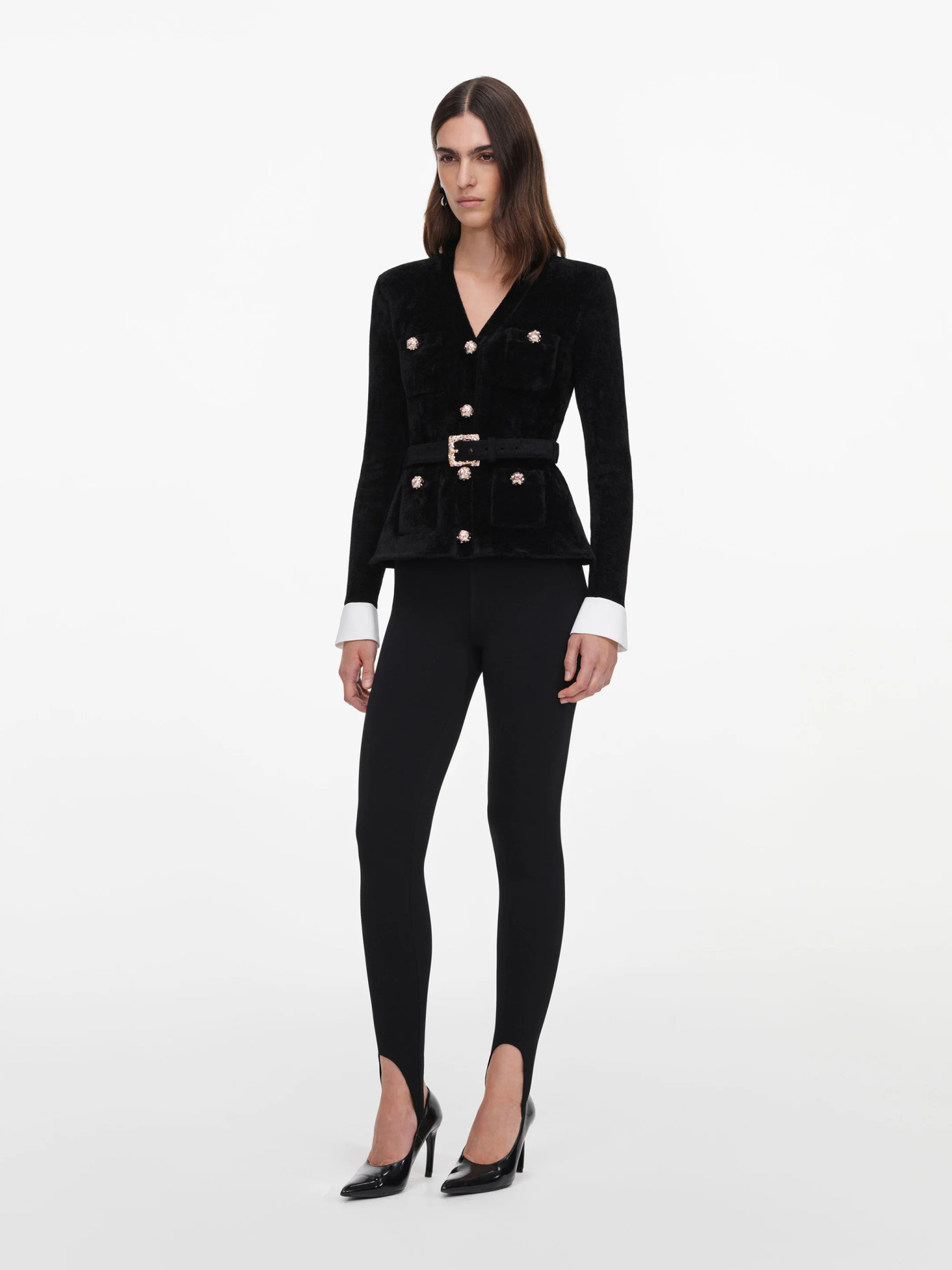 [SELF PORTRAIT] Blouse FW26 AW26099TABBLACK