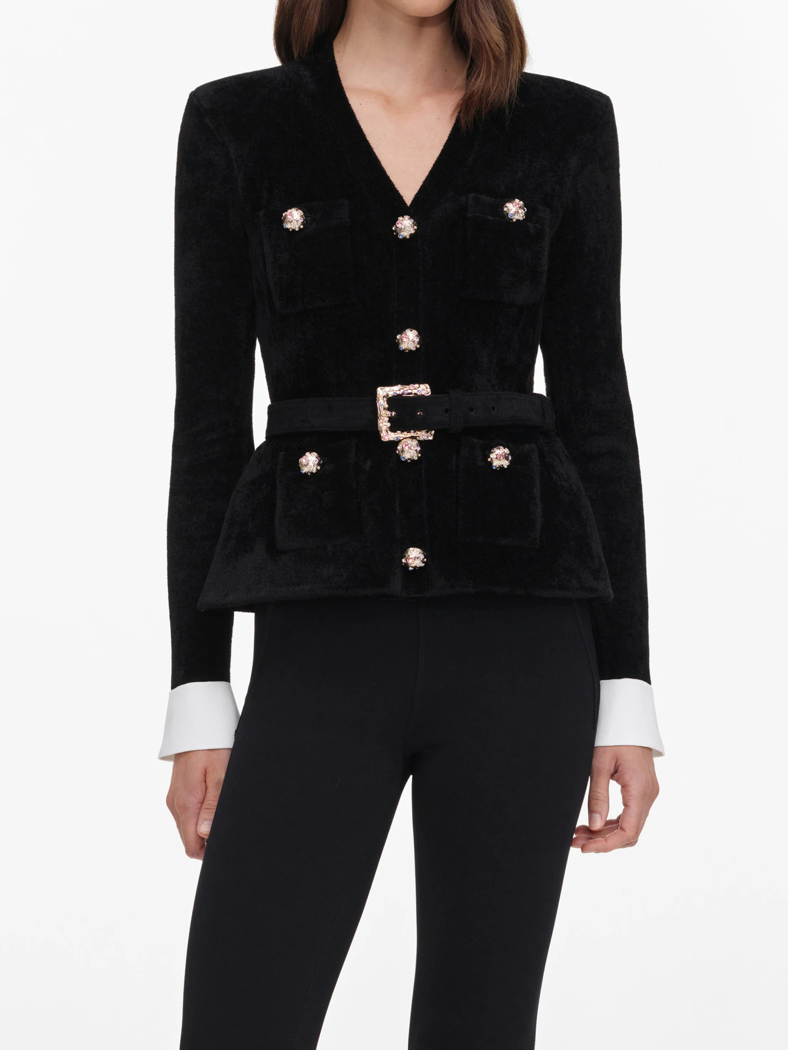 [SELF PORTRAIT] Blouse FW26 AW26099TABBLACK