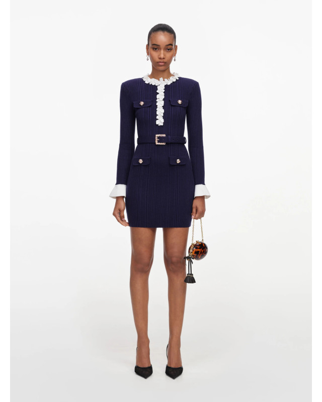[SELF PORTRAIT] Long sleeve dress FW26 AW26101SNNAVY