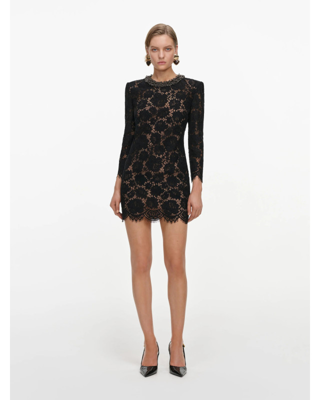 [SELF PORTRAIT] Long sleeve dress FW26 AW26045SBBLACK