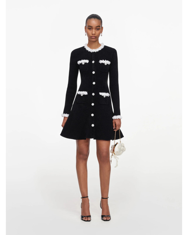 [SELF PORTRAIT] Long sleeve dress FW26 AW26099SBBLACK